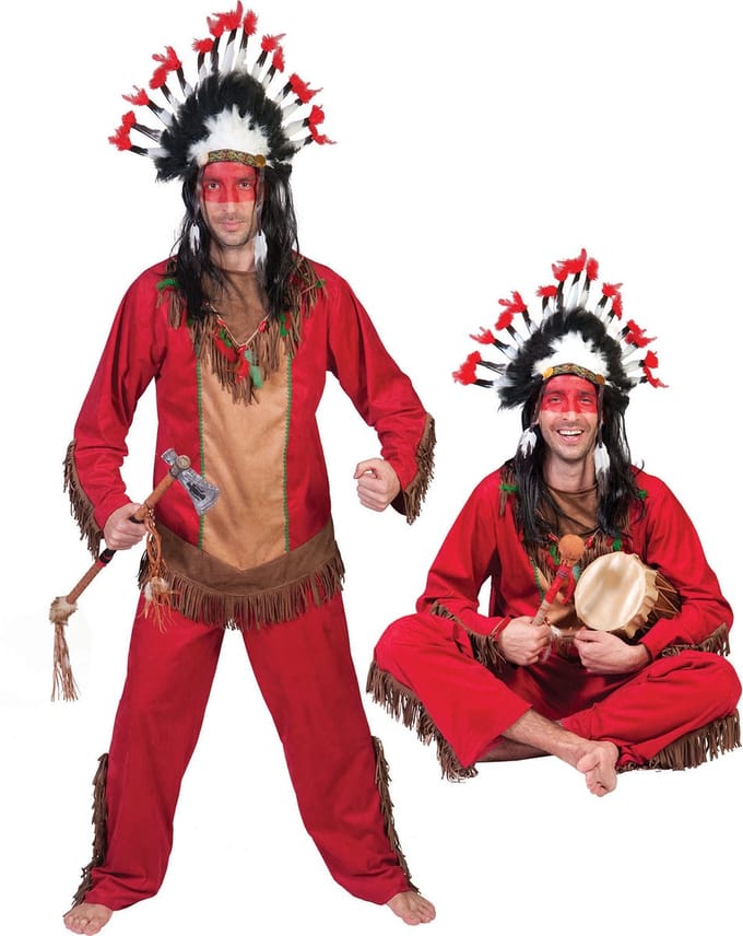"Rood indianen kostuum voor mannen  - Verkleedkleding - M/L"