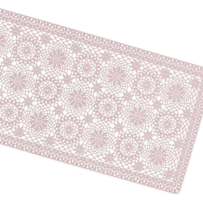 Unique Living | Tafelloper Amira vinyl 40x150cm oud roze