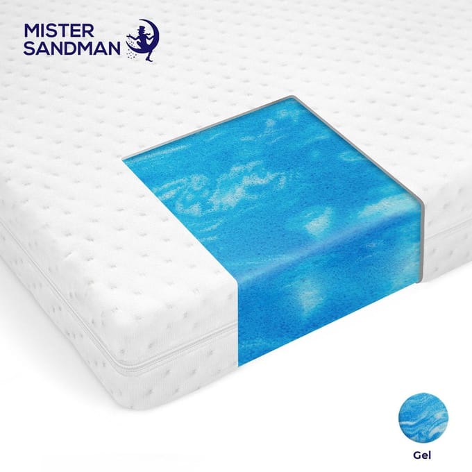 Topdekmatras - gel topper - 120x200x4 cm - comfort plus tijk