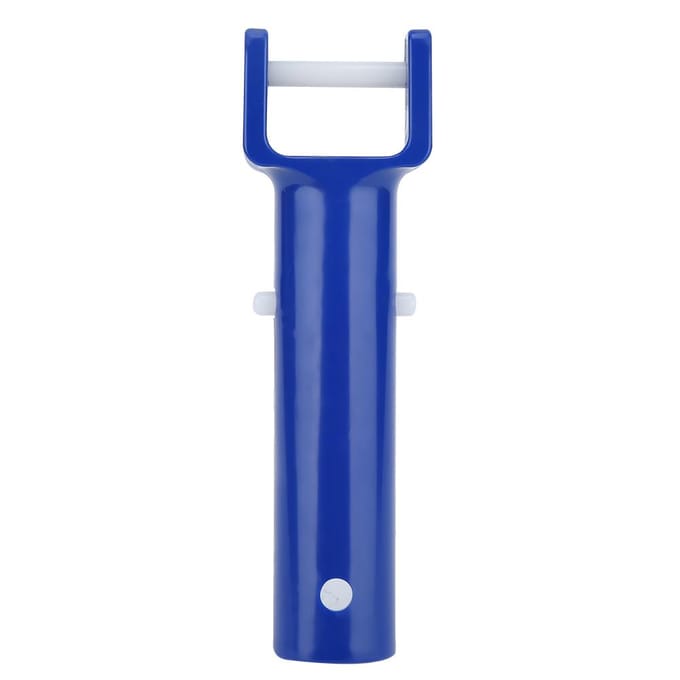 2 Pièces Bleu Piscine Forme V Clip Tête de Brosse Manche de Rechange Accessoires de Piscine blue