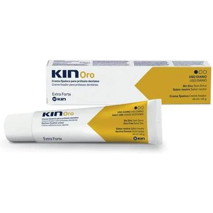 Kin Oro Crème Fixative pour Prothèses Dentaires Extra Forte 40ml yellow