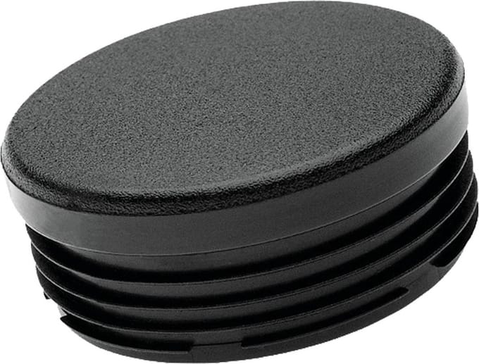 Rond insteekdop - 30mm - 20 stuks - Vlak geribbelde eindkap - Inslagdop - Kunststofdop