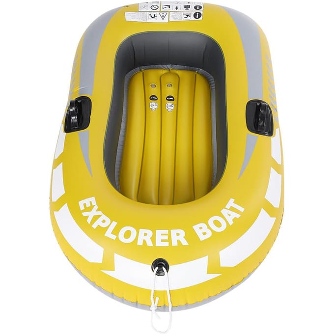 PVC Opblaasbare Kajak Kano 1 Persoon Roeien Luchtboot Vissen Driften Duiken gray