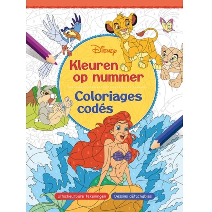 Disney Kleuren op nummer / Disney - Coloriages codés