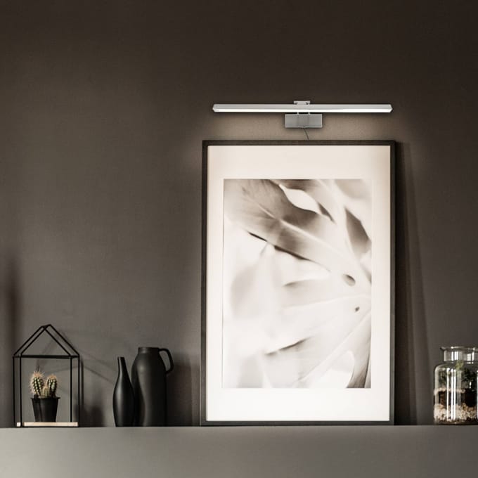 Steinhauer LED wandlamp Litho, staal, metaal, CCT, breedte 60 cm