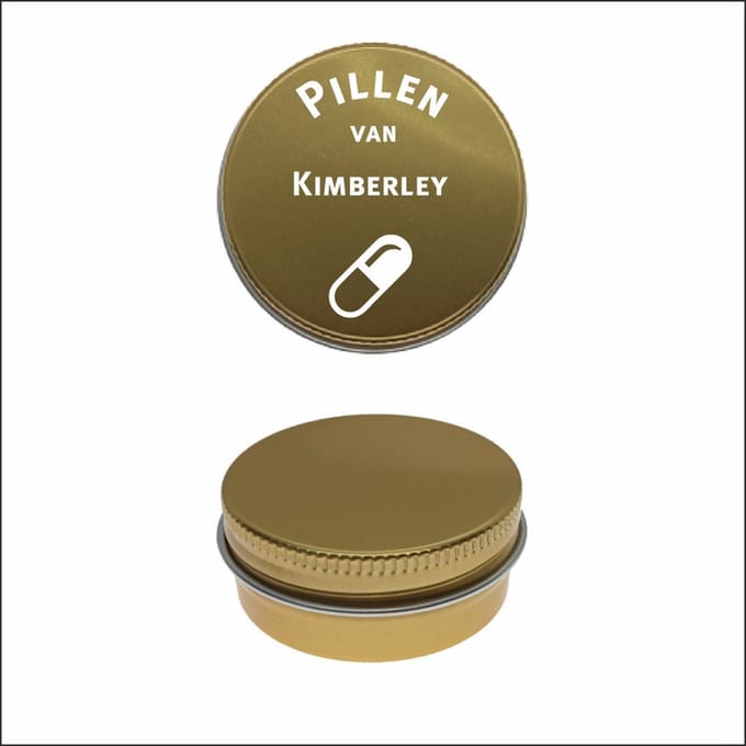 Pillen Blikje Met Naam Gravering - Kimberley