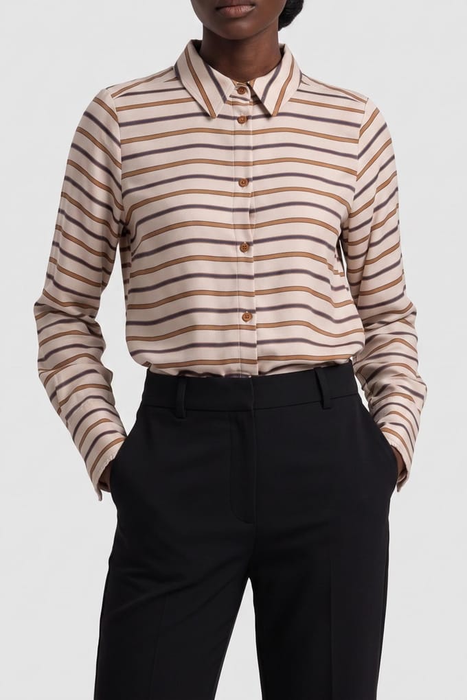 Studio Anneloes Striped Blouse Multi Color Größe: S | Longsleeves Outlet | Damen