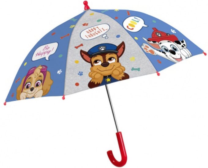 Blauw met grijze Paw Patrol paraplu