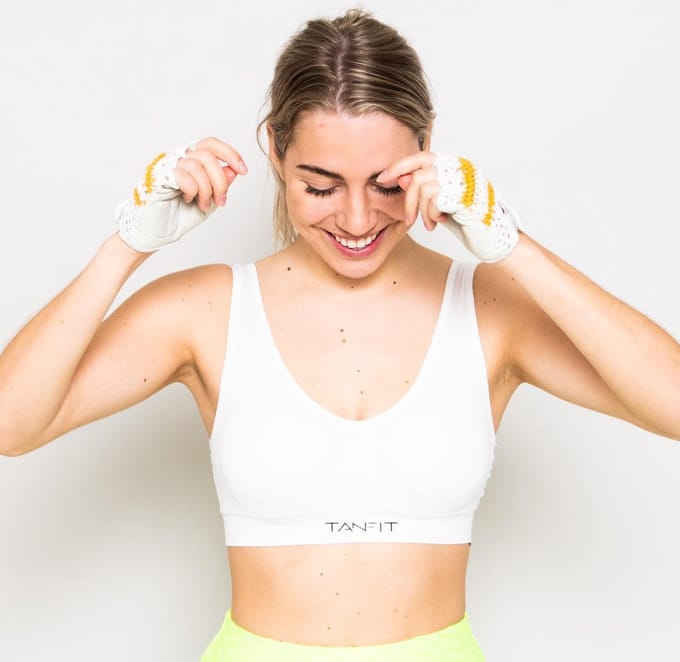 Soft Bra with removable pads - zacht BH met uitneembare pads - L - wit