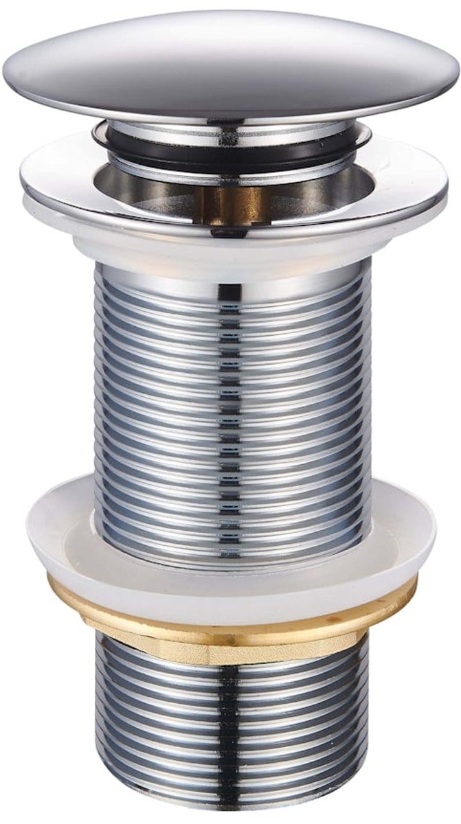 DutchLine Afvoerplug - Extra Lange Clickwaste 10cm – Chroom