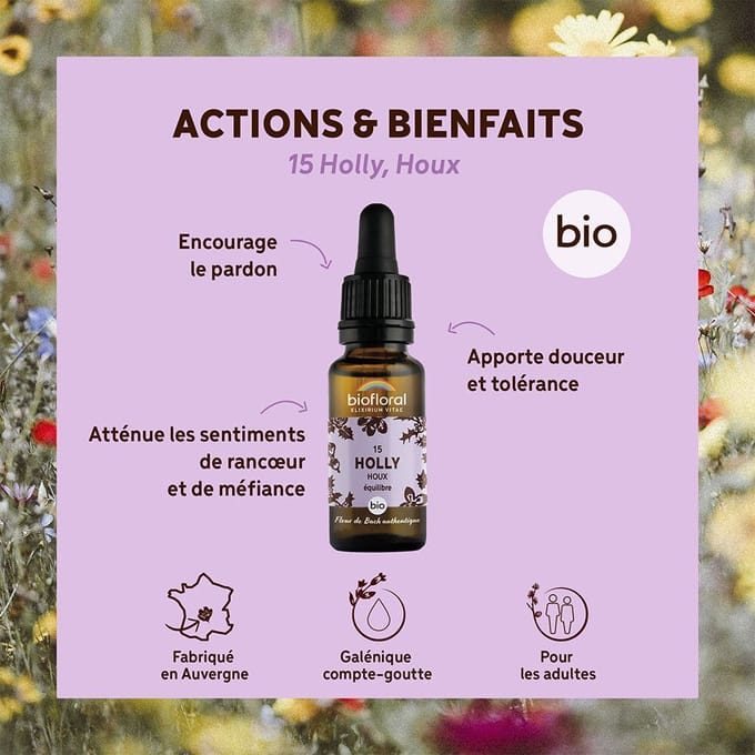 Biofloral- 15 - Holly - Hulst - Bio - Bio Demeter - 20 ml