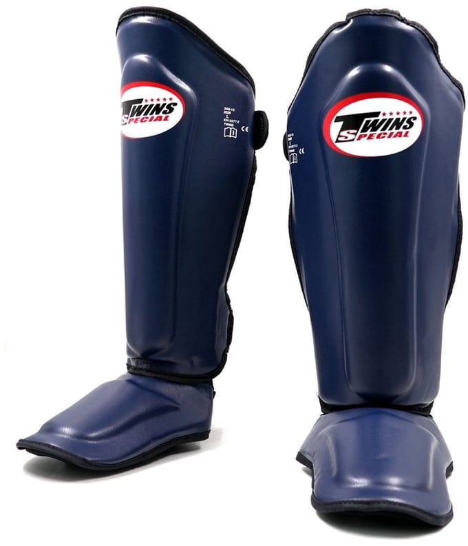 Twins Special SGL-7 Scheenbeschermers Marine Blauw – Muay Thai & Kickboksen – Maat L