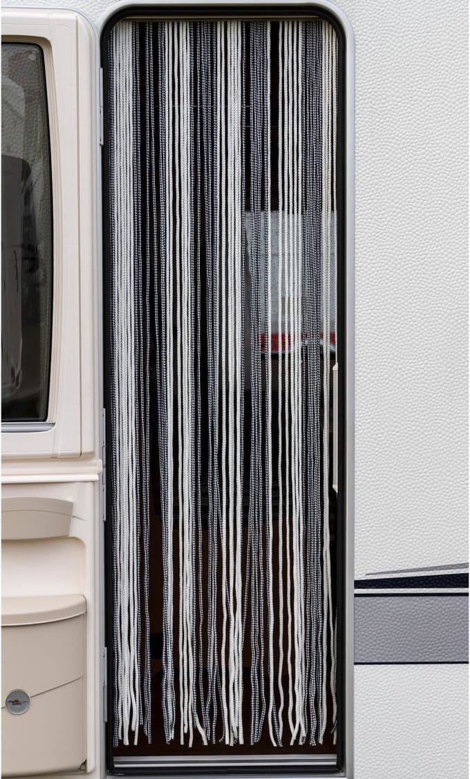 Travellife - Vliegengordijn - Korda - 190x60 - cm - blauw - en - wit