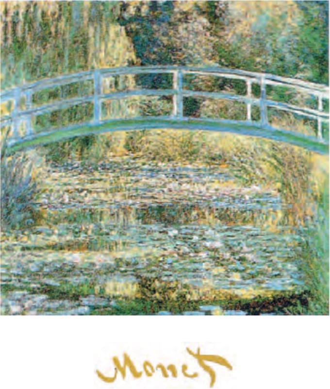 Mini kunstposter - Claude Monet - De waterlelievijver - 24x30 cm