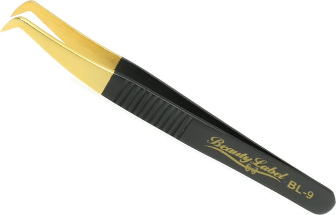 Beauty Label Pincet BL-9 - Volume Tweezer - Zwart/Goud