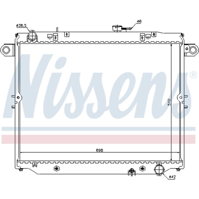 Radiator, motorkoeling NISSENS 64882