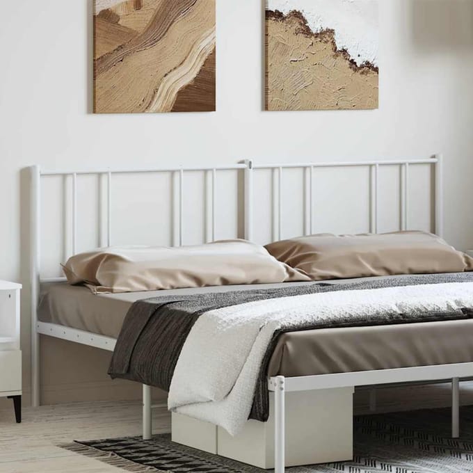 vidaXL - Vervangend - hoofdbord - 180 - cm - metaal - wit