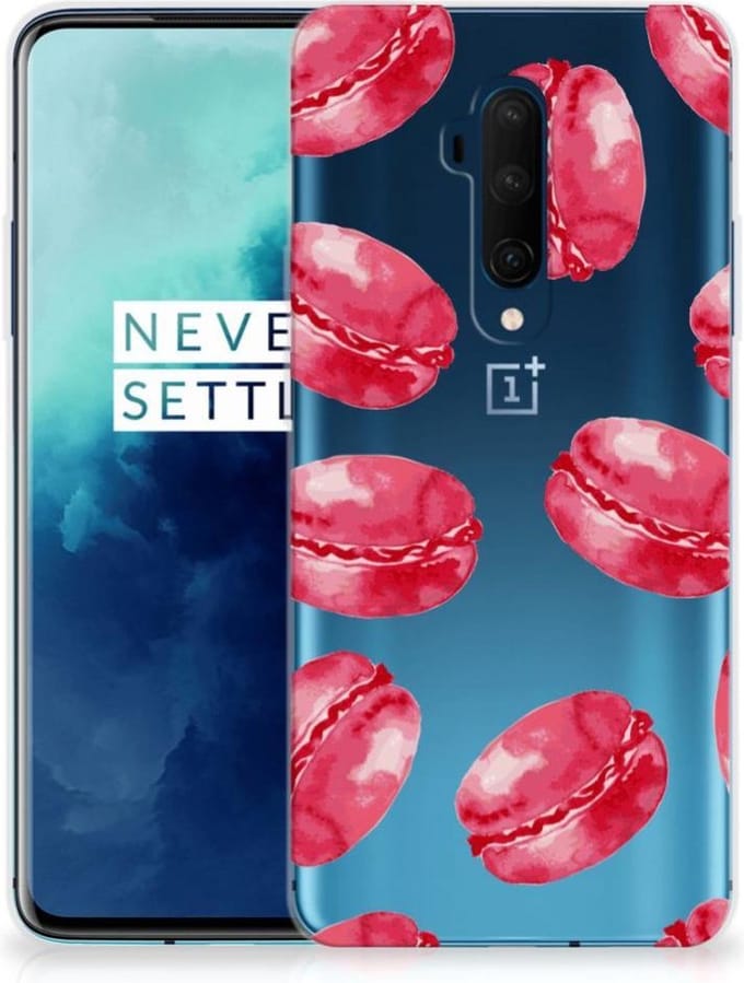 OnePlus 7T Pro Siliconen Case Pink Macarons