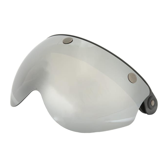 Helmvizier Winddicht Zanddicht Retro Stijl Motorhelmvizier met Verstelbare Gesp Zilver white