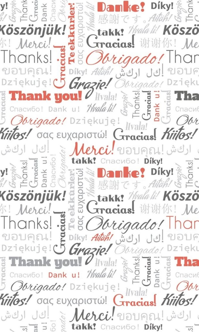 Fotobehang - Thank You 150x250cm - Vliesbehang