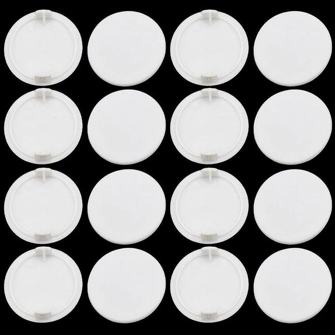 Dailygoods - Meubelgatafdekking - 25 Stuks Boorgatafdekking, Wit
