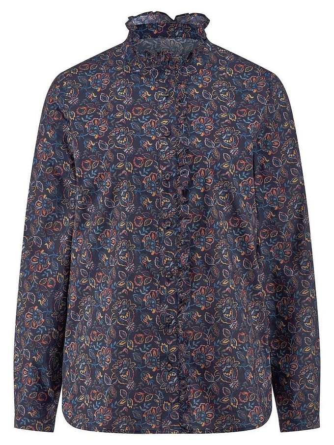 Blouse lange mouwen Van Peter Hahn blauw