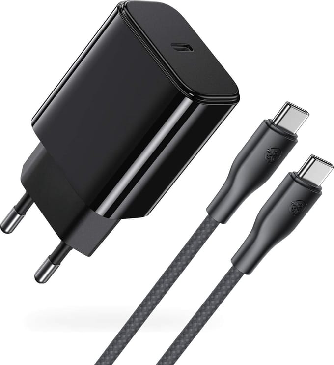 30w usb-C Adapter + usb-C naar usb-C Kabel - Usb C Snellader - Super Fast Charger - 1 Meter - Extra Sterk