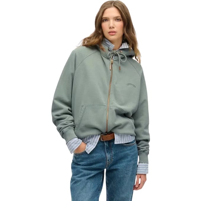 Kapuzensweatshirt met rits, raglanmouwen voor dames Superdry Logo Essential
