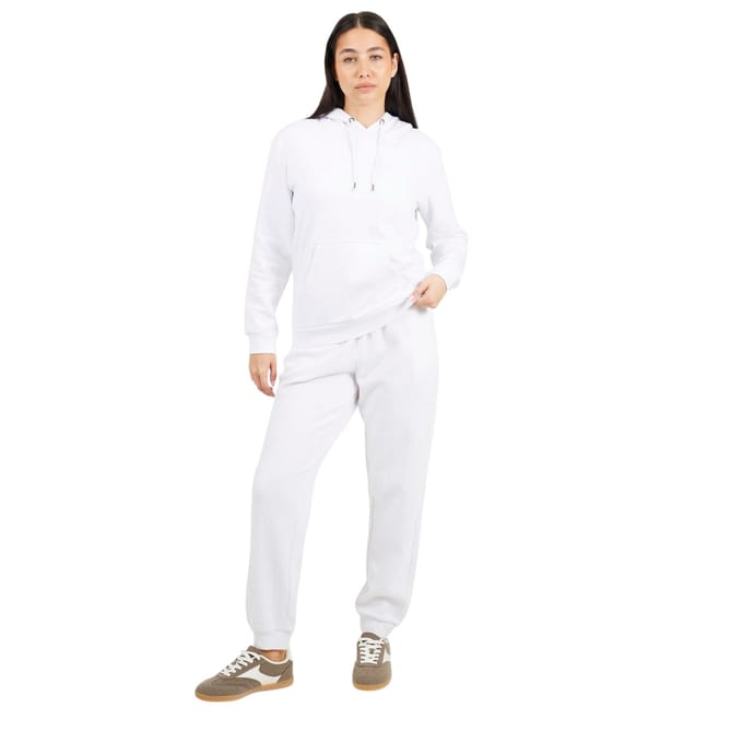 Brave Soul Effen uniseks joggingbroek voor volwassenen (Wit)