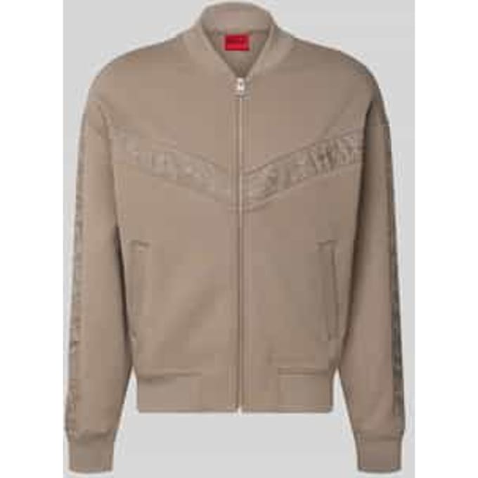 Oversized sweatjack van katoenmix model 'DROMZIP'