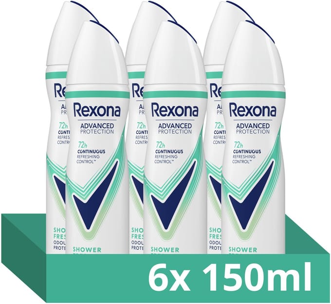 Rexona - Anti-Transpirant Spray - Women Advanced Protection - Shower Fresh - 6 x 150 ml