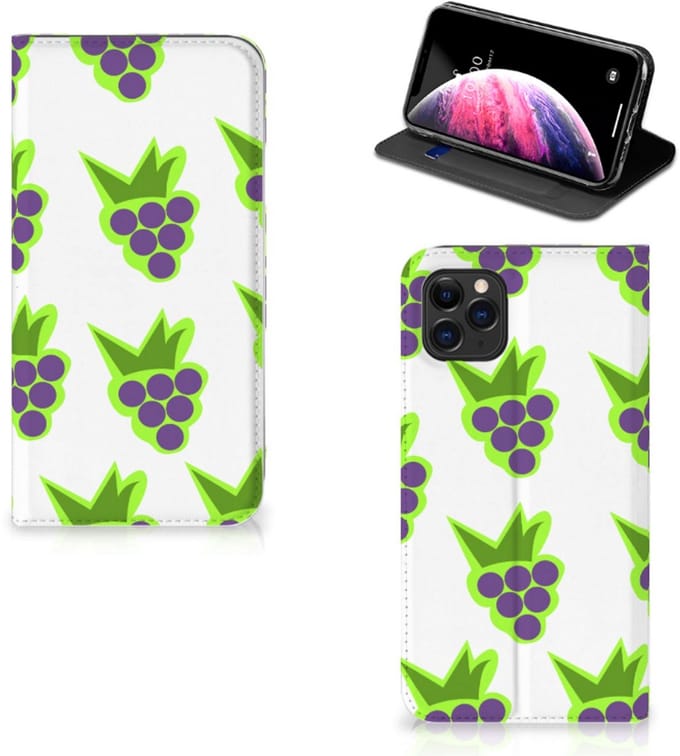 Book Case voor Apple iPhone 11 Pro Max Flip Style Cover Druiven