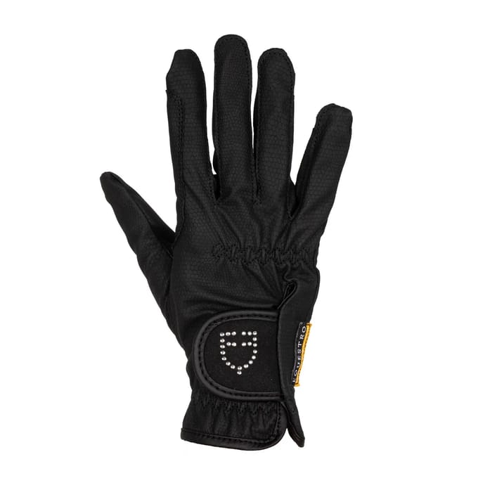 Handschoenen d'équitation avec logo pailleté femme Equestro d