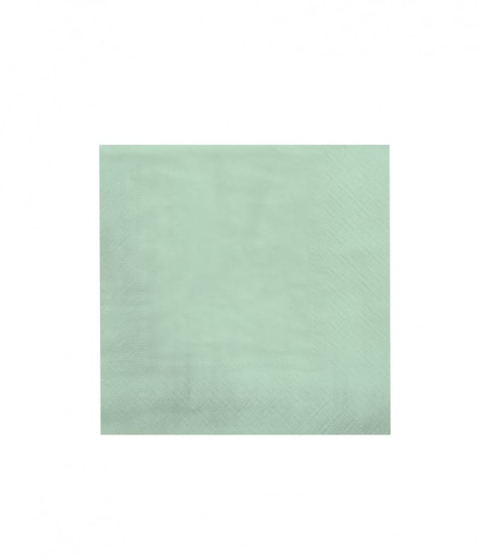 Servetten - papier - pastel groen, 16,5x16,5cm