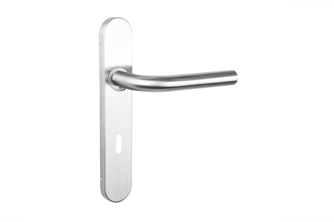 Lavuzo deurkruk Oristano RVS met afgerond schild SL72 | Per set | Deurklink met schild
