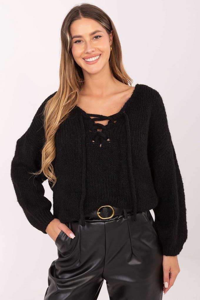 Laced Charm Knit - Zwart / One Size