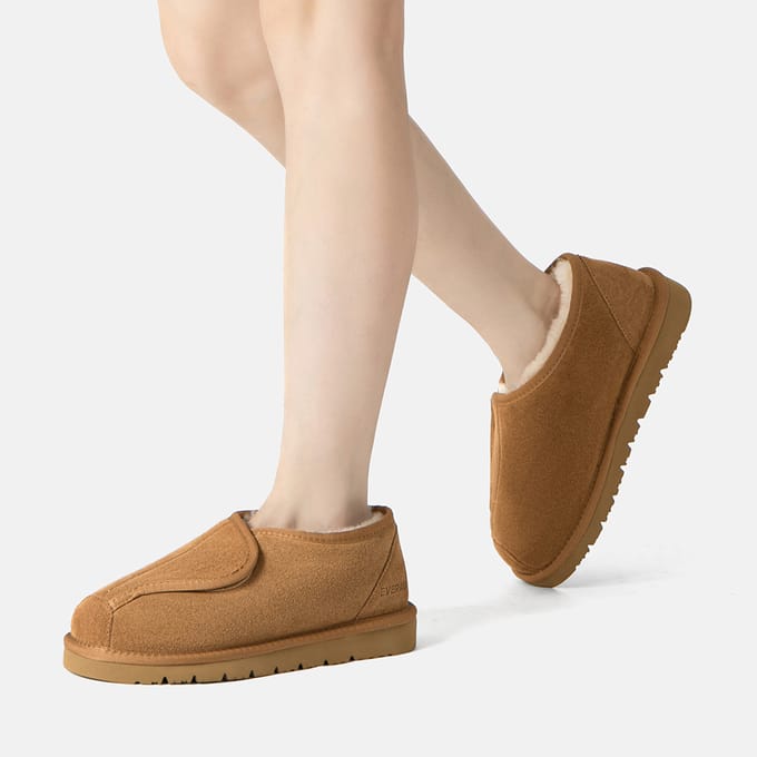 EVER AU Australië Dames Swiftlet Verstelbare Schapenwollen Slippers