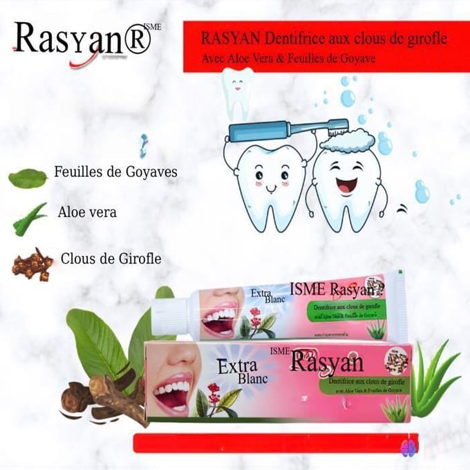Tandpasta - Isme Rasyan Extra Wit - Kruidnagel - Aloë vera - Witmakend effect (100g)