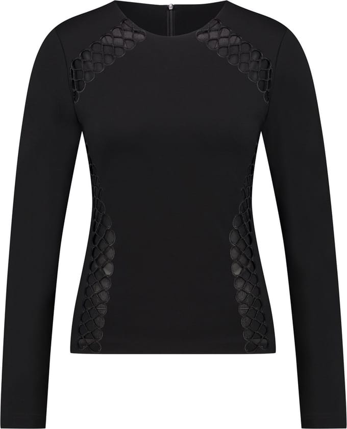 Supertrash - Top - Blouse Dames - Shirt - Lange Mouw - Zwart - M