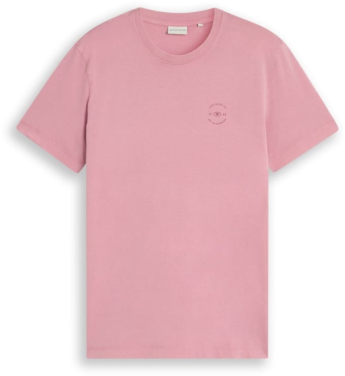 Tom Tailor - T-shirt met logoprint - Maat L - dusty rose