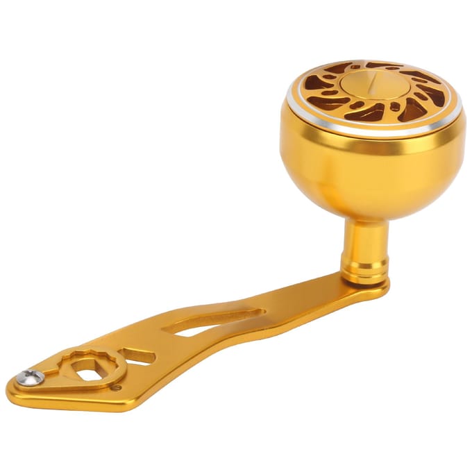 Vismolen Handvat Grip Aluminiumlegering Baitcasting Reel Rocker Arm Vervanging 8x5mm Type B Goud multi