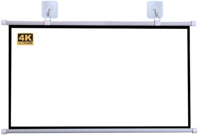 Projectiescherm - Filmscherm - Thuisbioscoop Creëren - Handmatig Neerklapbaar - 60 Inch 4:3 - Wit