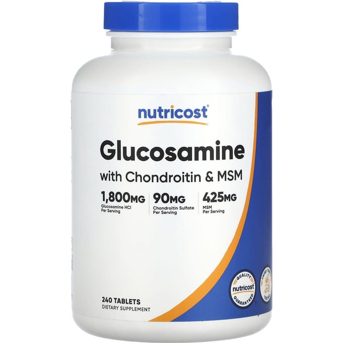 Nutricost, Glucosamine avec chondroïtine et MSM, 240 comprimés