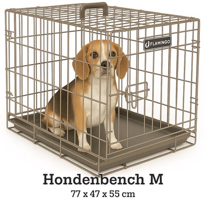 Hondenbench Ebo Taupe M - Taupe - 77 x 47 x 55 cm