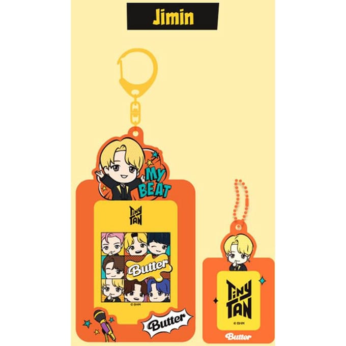 Bts (Bangtan garçons) TinyTAN Butter Photocard Keyholder, Officiel, Original, Authentique, K-POP, idole yellow