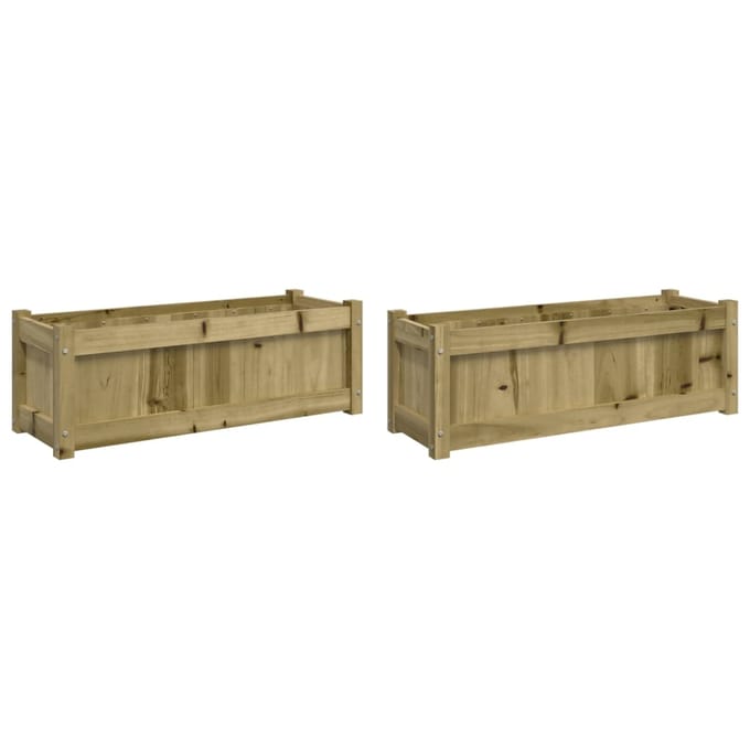 vidaXL - Plantenbakken - 2 - st - cm - geïmpregneerd - hout