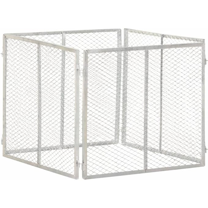 vidaXL - Compostbak - 85x85x70 - cm - gegalvaniseerd - staal