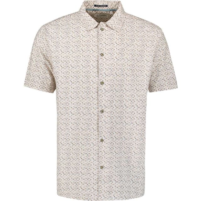 No Excess Shirt short sleeve allover printed offwhite