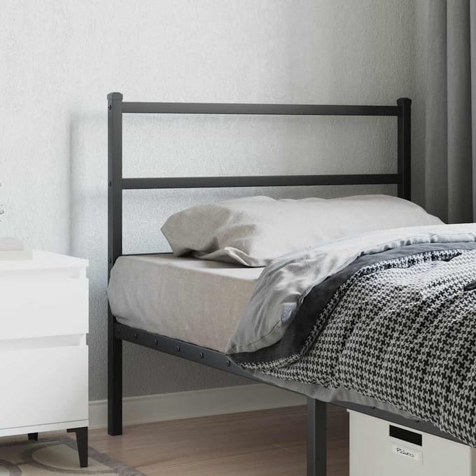 vidaXL Vervangend hoofdbord 107 cm metaal zwart