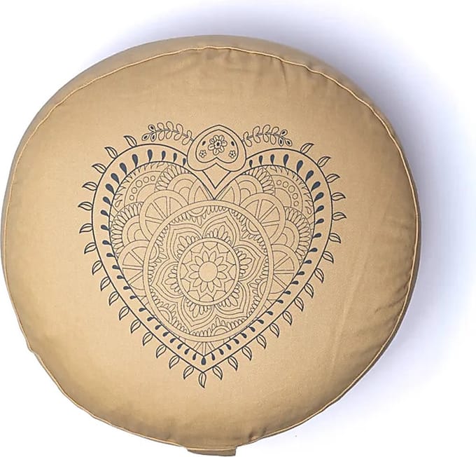 Meditatiekussen hart beige biokatoen (OCS)